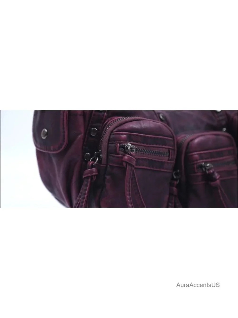 Women's Hobo Bag Y2K Vegan Leather Shoulder Purse with Studs Satchel Multi